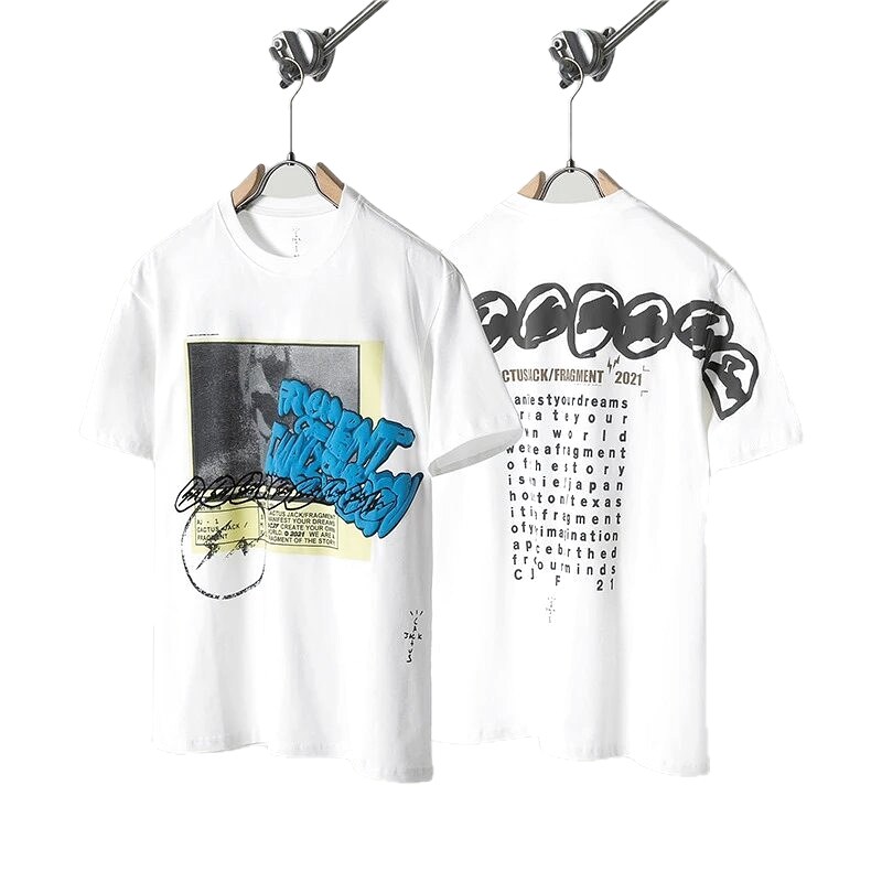 Travis Scott Graffiti Street Style White T-Shirt