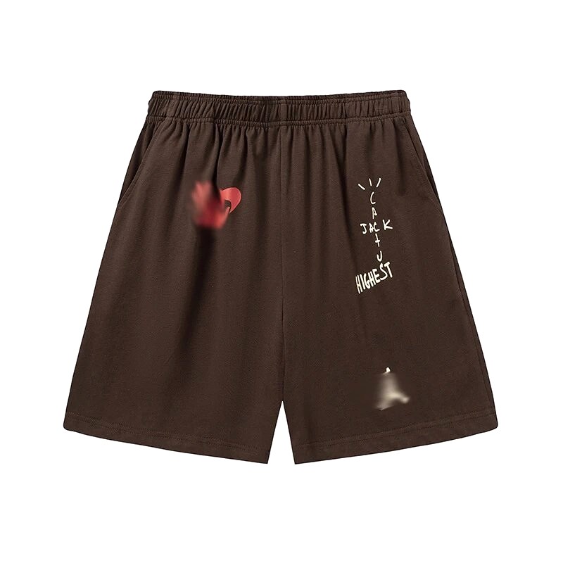 Travis Scott Sport Graphic T-shirt Brown Travis Scott for Warm Weather