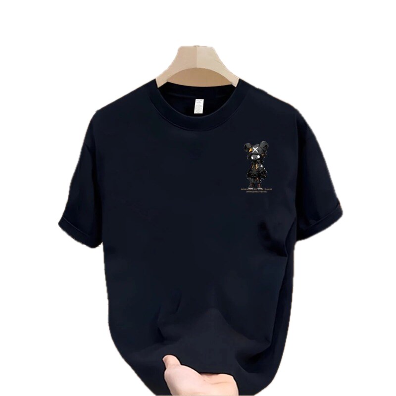 Trendy Brand Gloomy Bear Printed Street Style Navy Blue T-shirt