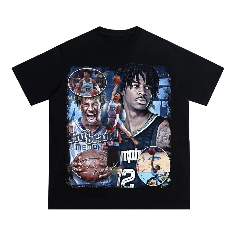Tupac Casual Portrait graphic T-shirt Black Tupac Collage for Streetwear Looks