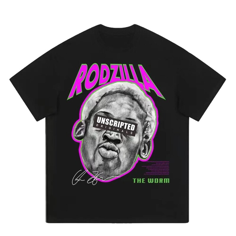 Tupac Daily Portrait graphic T-shirt Black Tupac Collage with Visual Detail