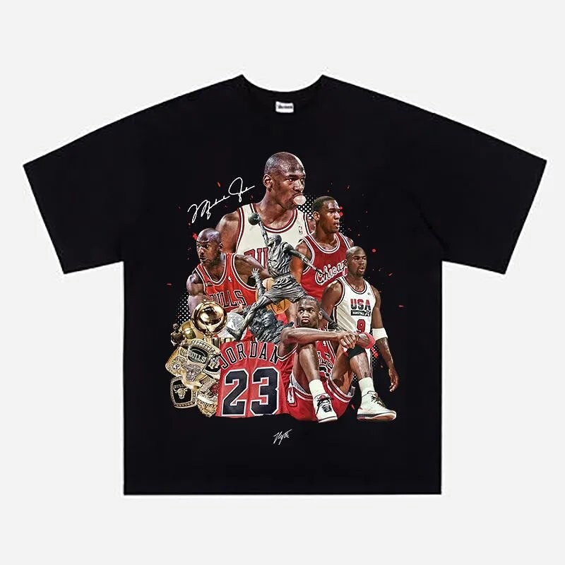 Tupac Gift Ready Portrait graphic T-shirt Black Tupac Collage with Fresh Pattern