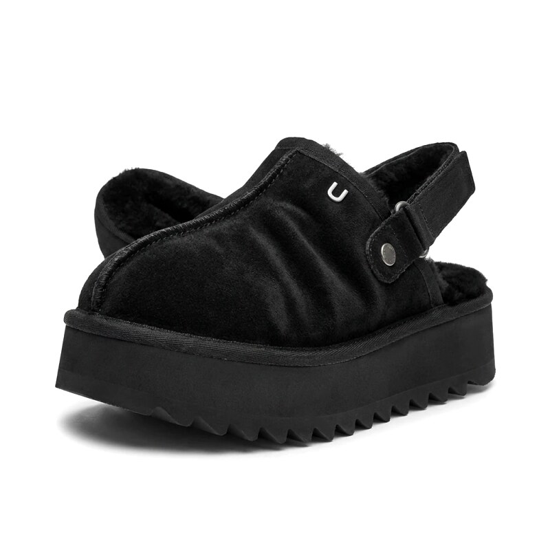UGG Classic Thick-Soled Casual Black Shoes