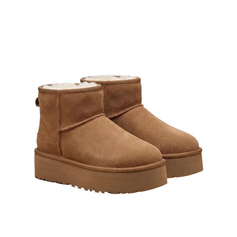 UGG Classic Thick-Soled Short Boots in Khaki