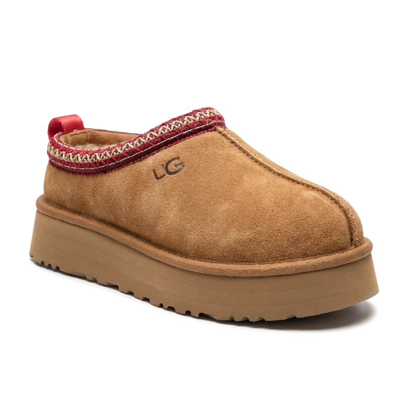 UGG retro-style brown and red - edged thick - soled shoes
