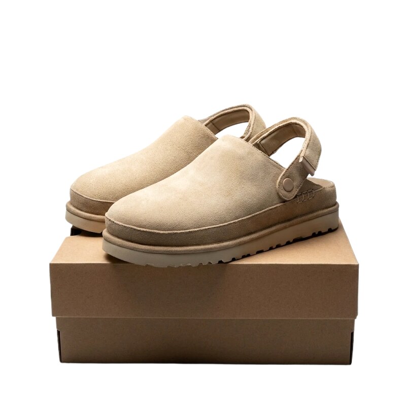 UGG retro-style khaki slippers