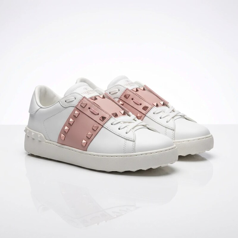 Valentino Rivet Fashionable White Shoes