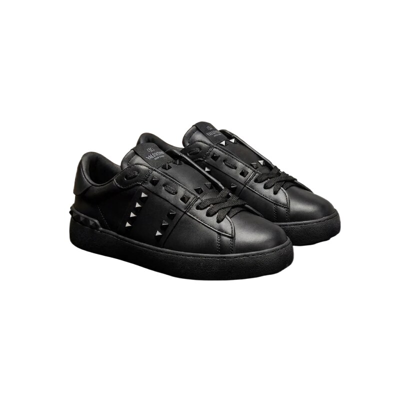 Valentino rivet trendy and cool style black shoes