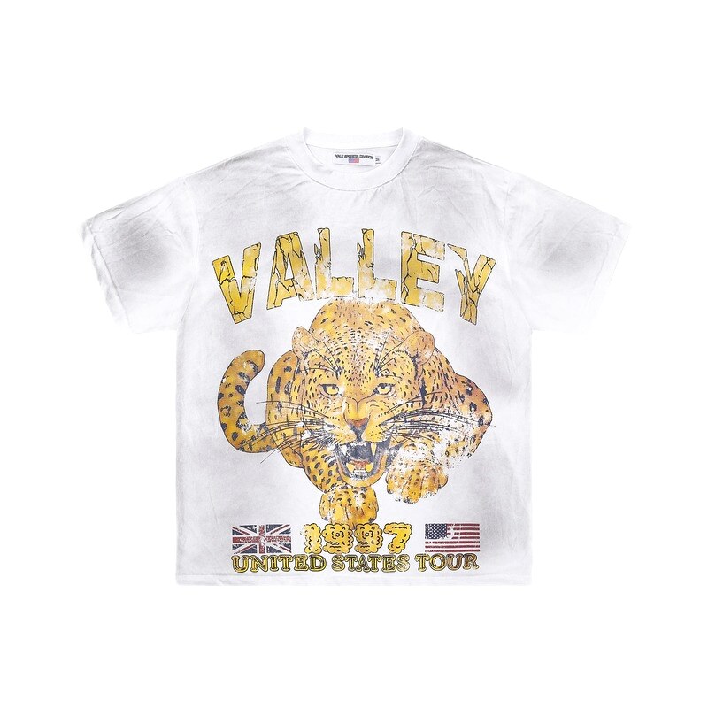 Valley American Vintage Cheetah Print White T-Shirt