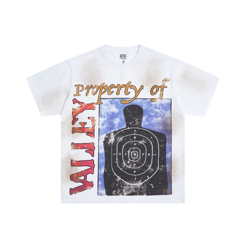 Valley Bullseye Distressed Street Style White T-Shirt
