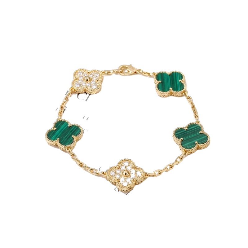 Van Cleef & Arpels Four-leaf Clover Green Bracelet