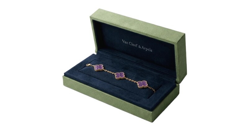 Van Cleef & Arpels Four-leaf Clover Purple Bracelet