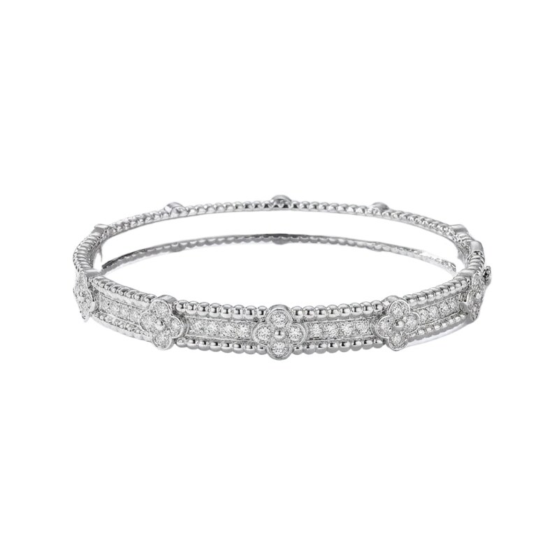 Van Cleef & Arpels Four-leaf Clover Silver Bracelet
