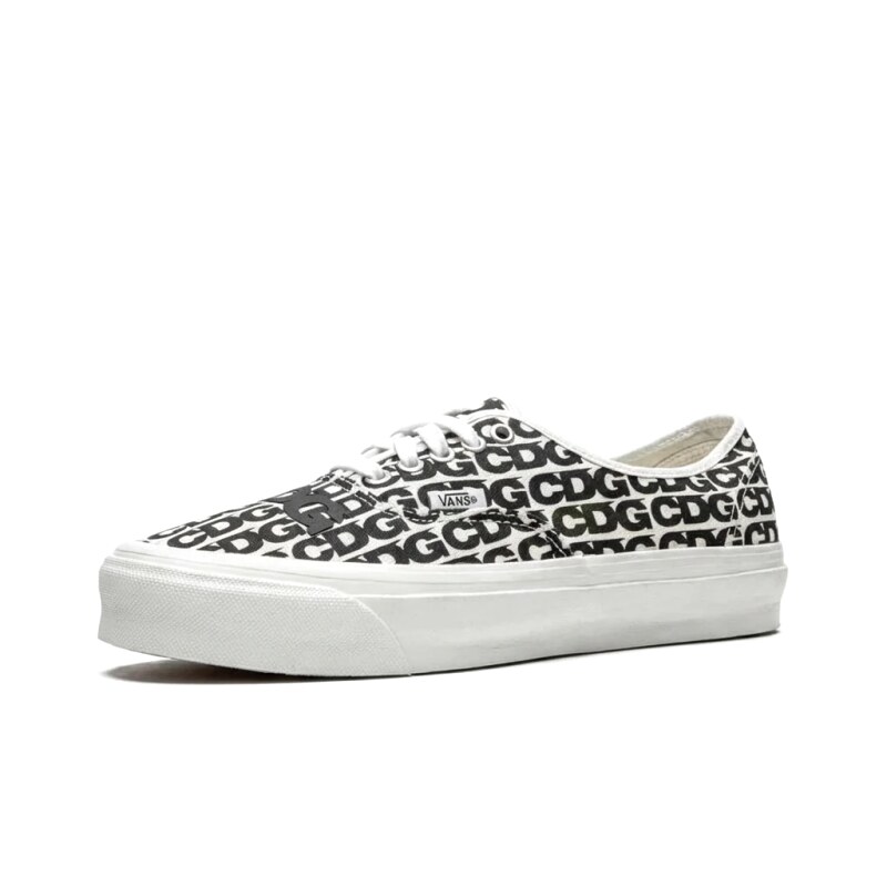 Vans CDG Printed Black and White Canvas Shoes
