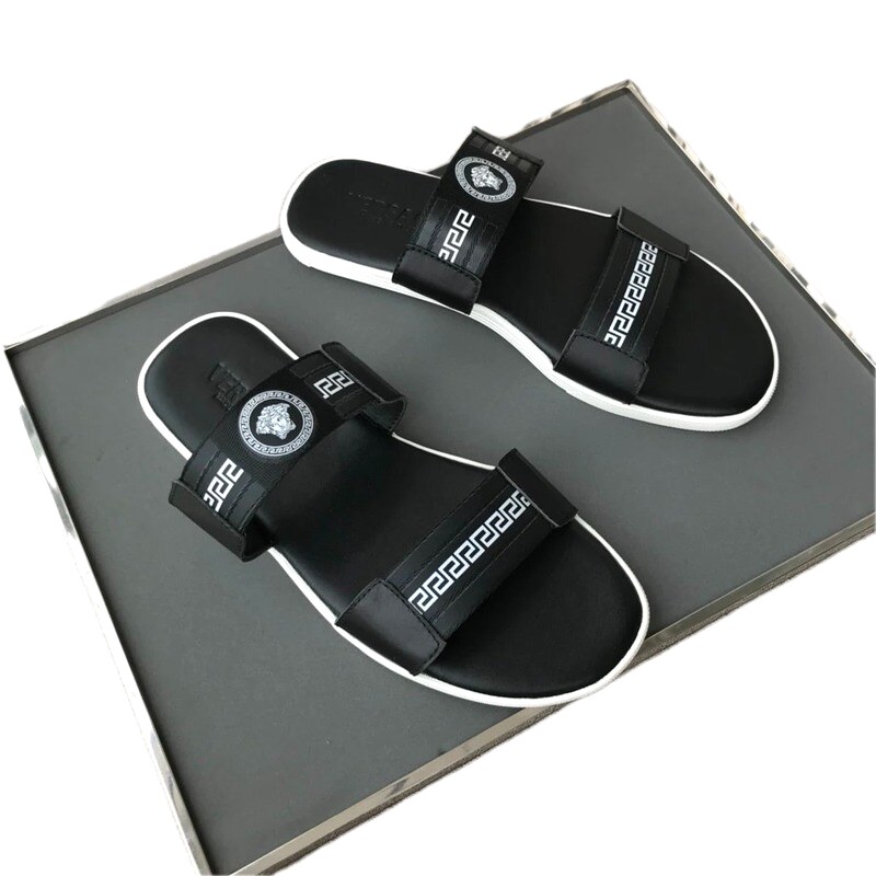 Versace Medusa Trendy Style Black Slides