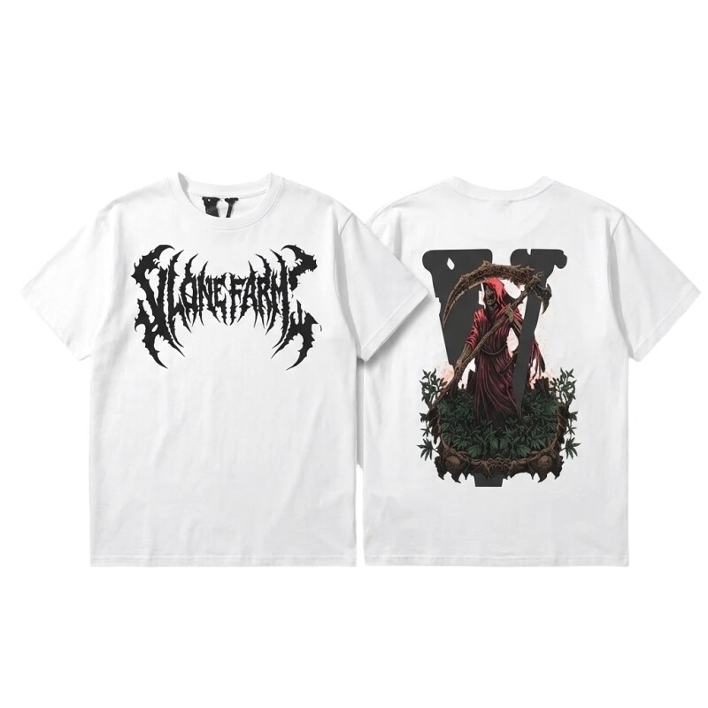 Vlone dark style white T-shirt
