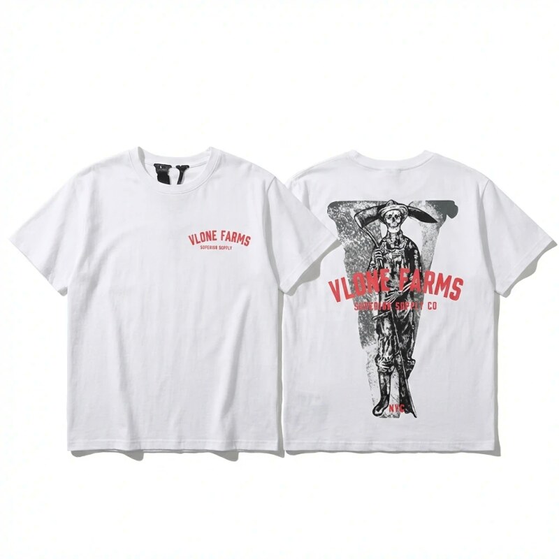 Vlone Farms Series Street Style White T-shirt