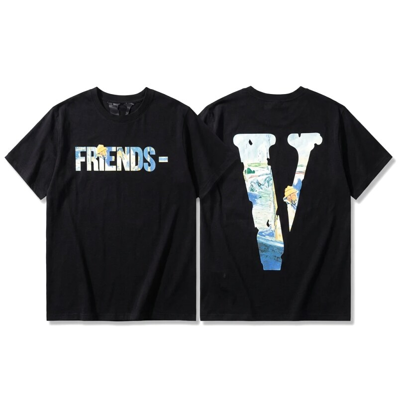Vlone Friends Series Black T-shirt