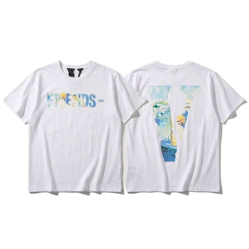 Vlone Friends series printed white T-shirt