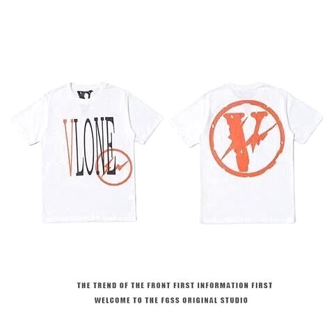Vlone Logo Detail Logo T-shirt Black Purple Vlone with Functional Detail