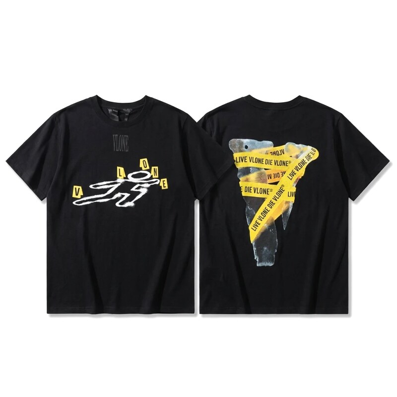 Vlone trendy and cool style black T-shirt