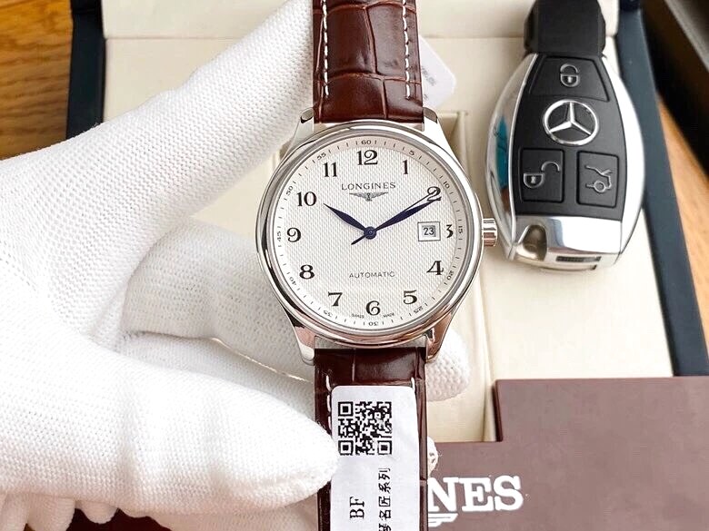 Watch by Hermes with White Dial Leather Strap Watch