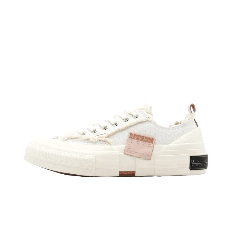 Xvessel Deconstructed Style White Canvas Shoes