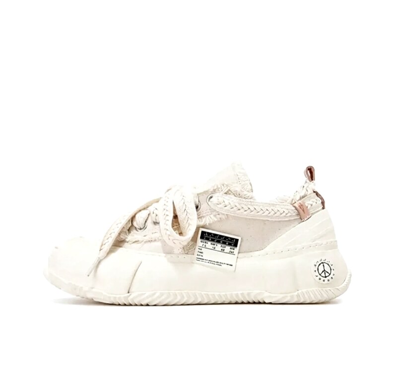 Xvessel Vulcanized Retro Style White Shoes