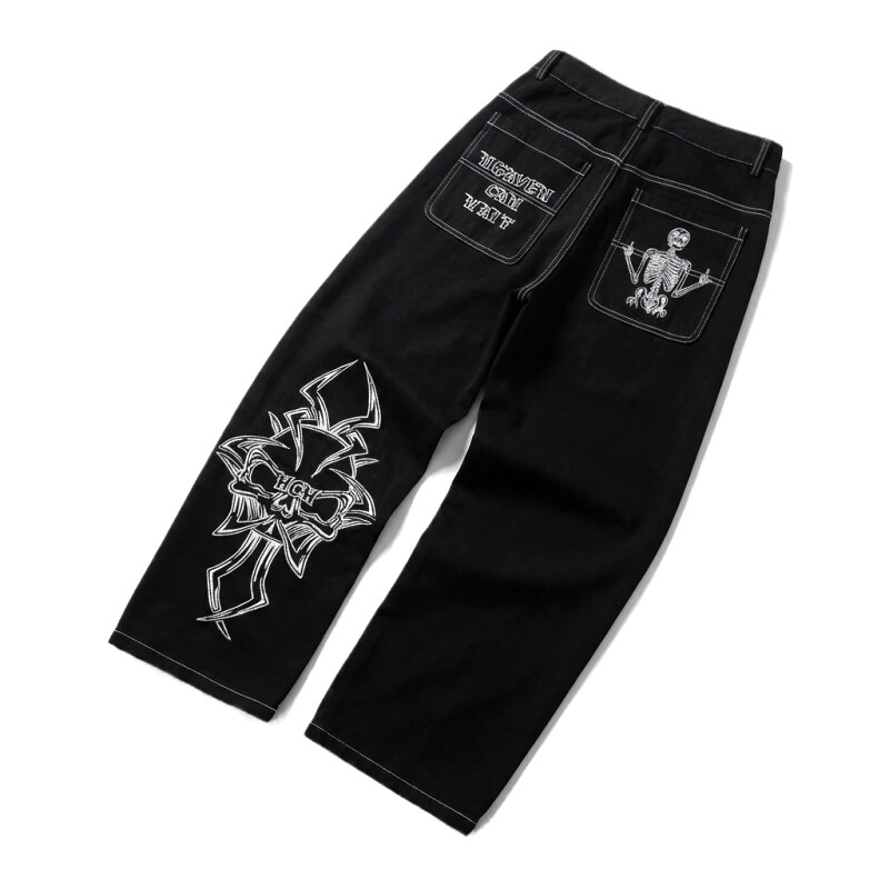 Y2K-style black jeans