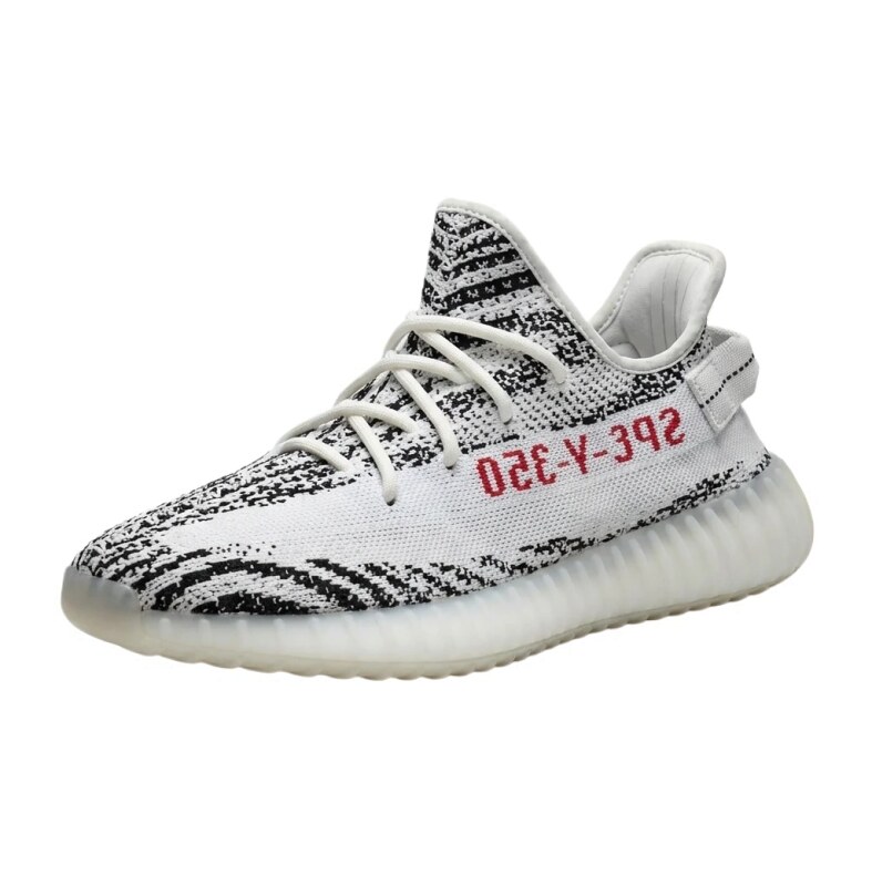 Yeezy 350 black and white trendy sports shoes