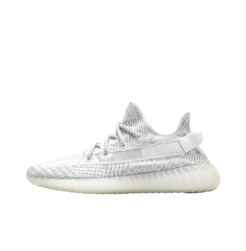 Yeezy 350 minimalist style white shoes