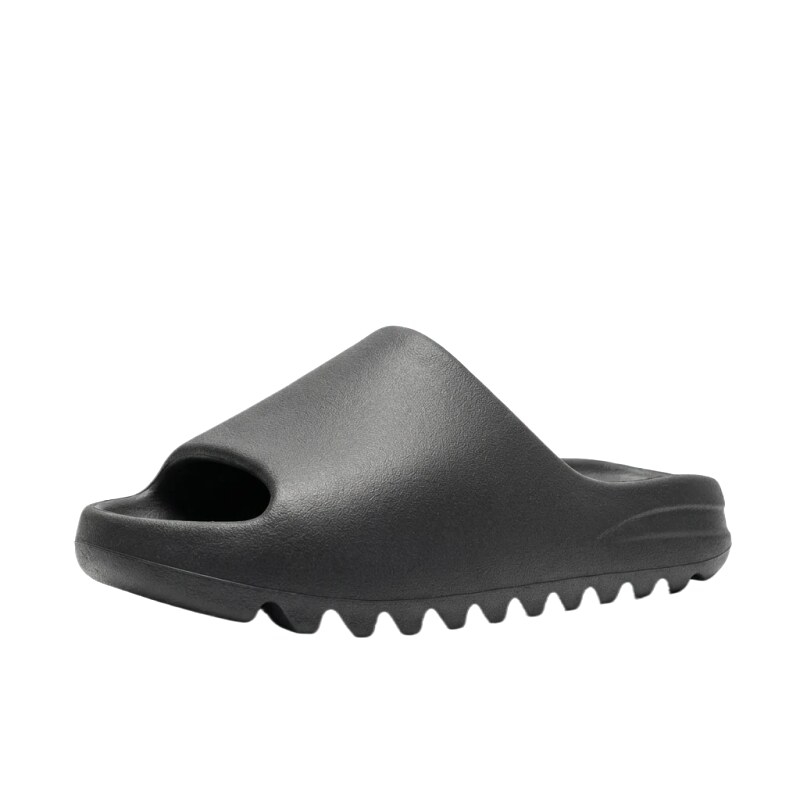 Yeezy matte black slippers