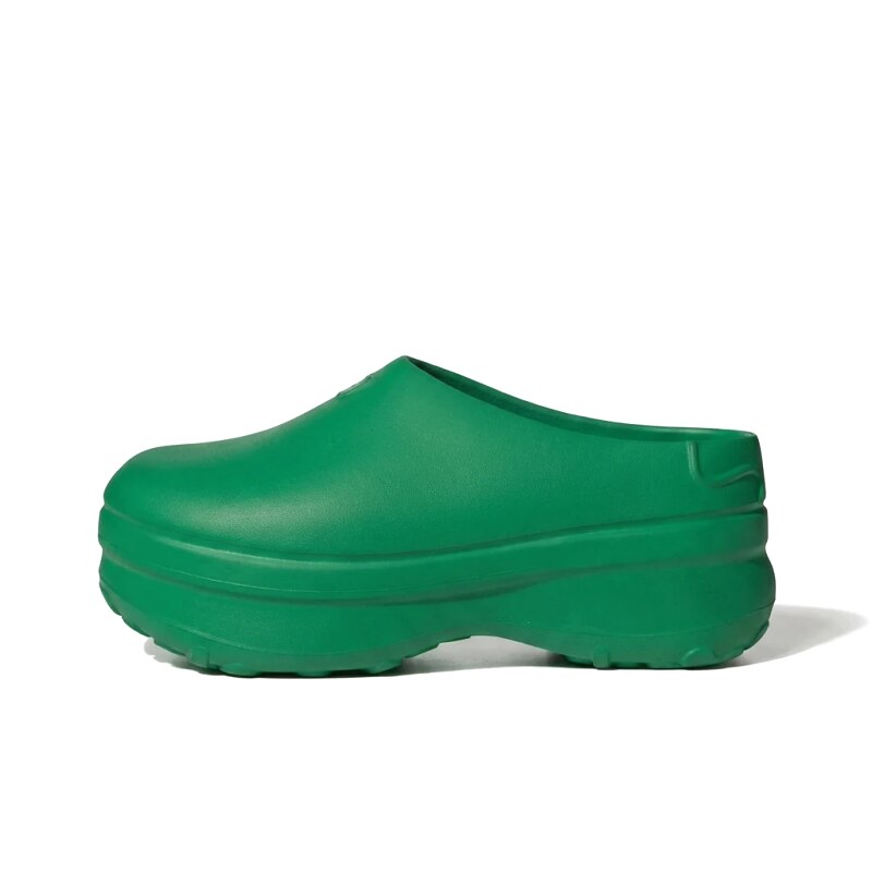 Yeezy thick - soled green slippers